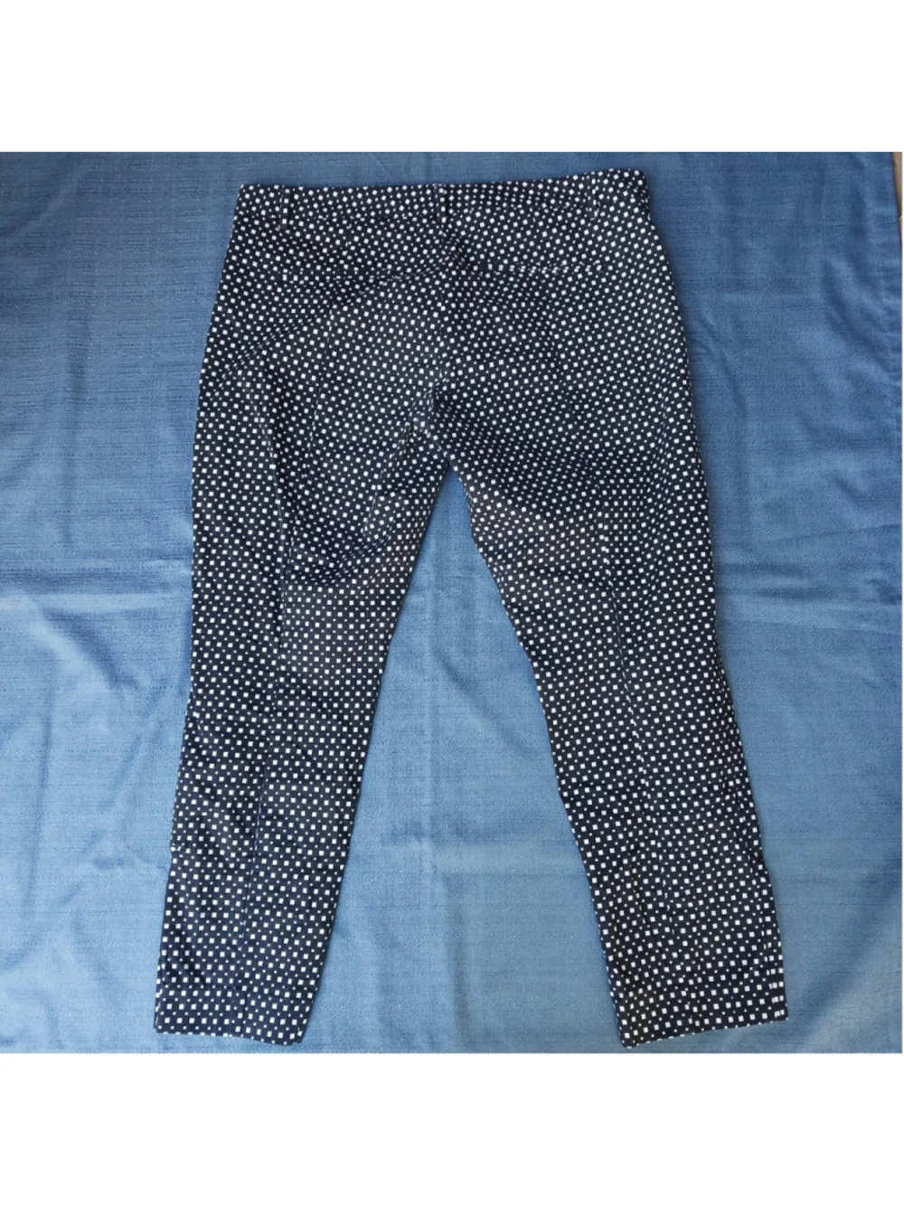 GAP Women's 14 SLIM CROPPED STRETCH Black/White Geometric Cotton Pants